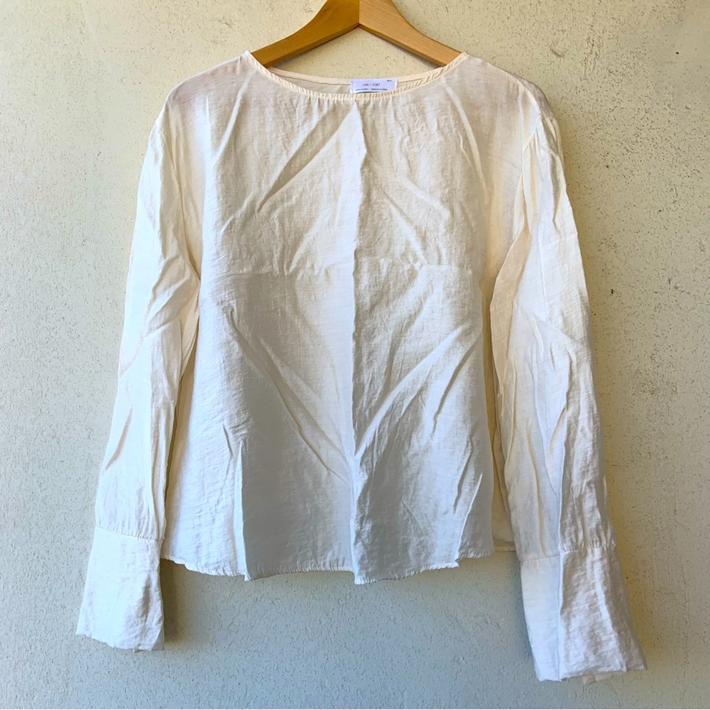 Oak & Fort cream blouse.